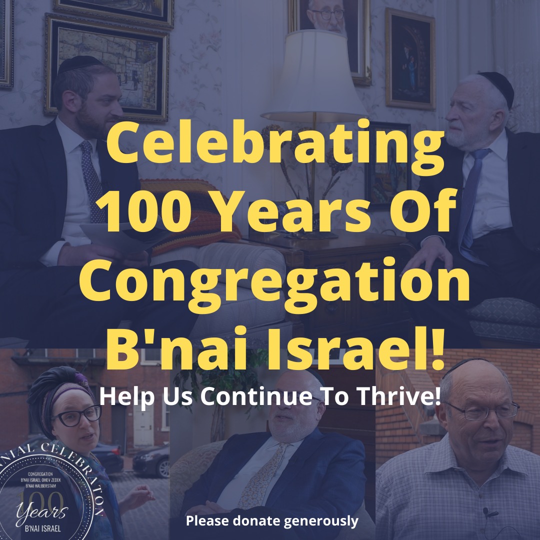 Celebrating 100 Years of Congregation  B'nai Israel