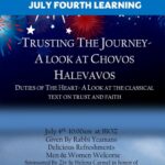 Trusting the Journey - A Look at Chovos Halevavos