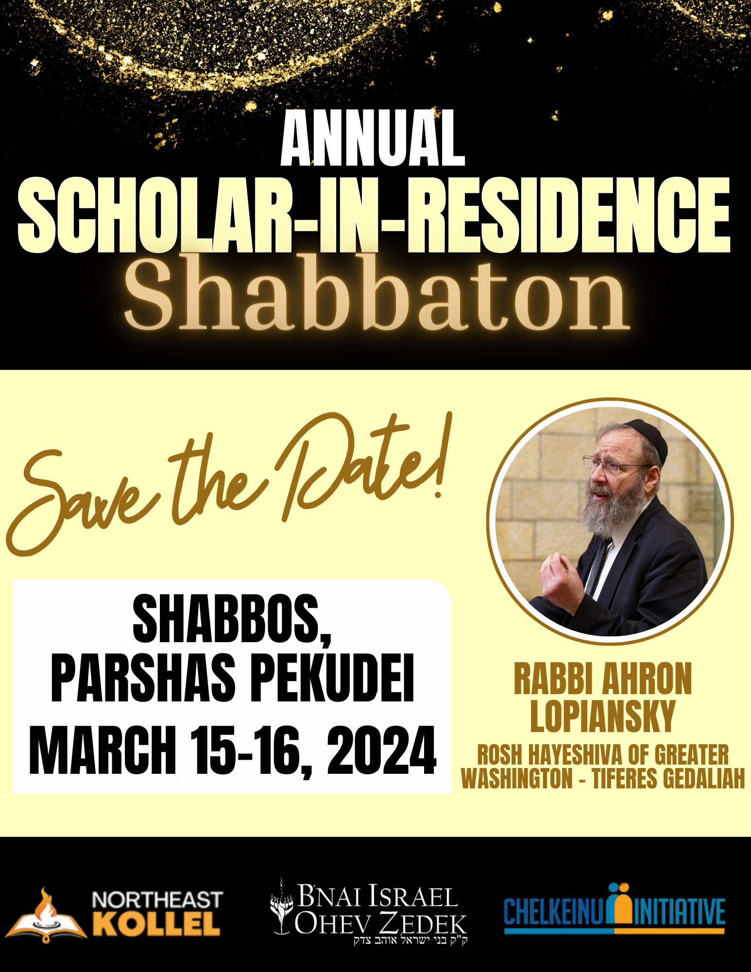 Annual Scholar-In-Residence Shabbaton