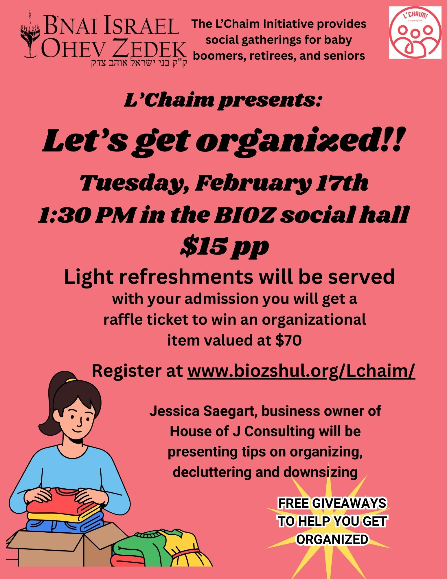 L'Chaim Initiative: Let's get orginized!!