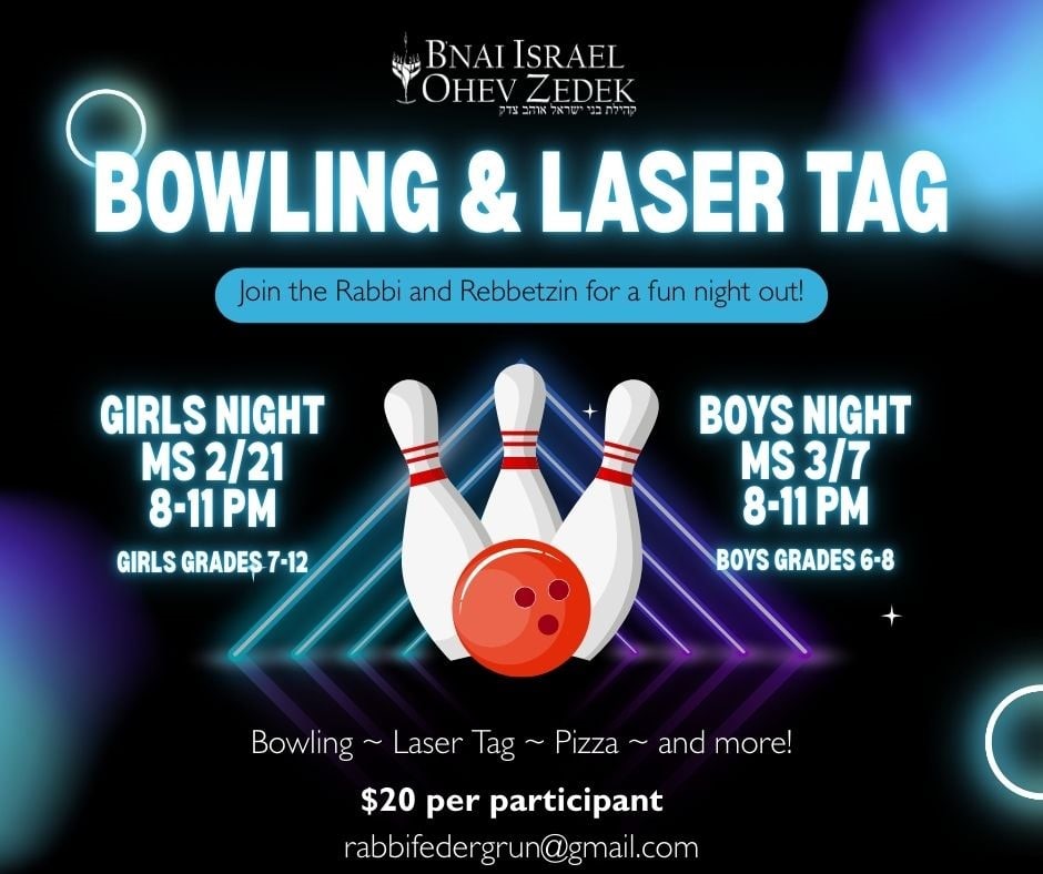 Boys Night: Bowling and Laser Tag!