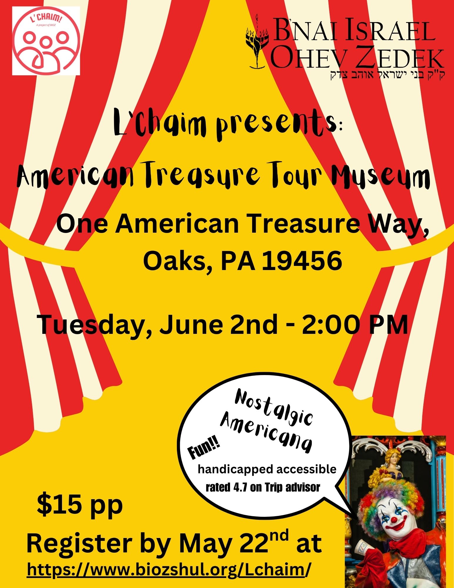L’Chaim Program: American Treasure Tour Museum