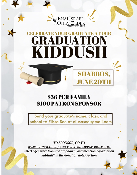 Graduation Kiddush